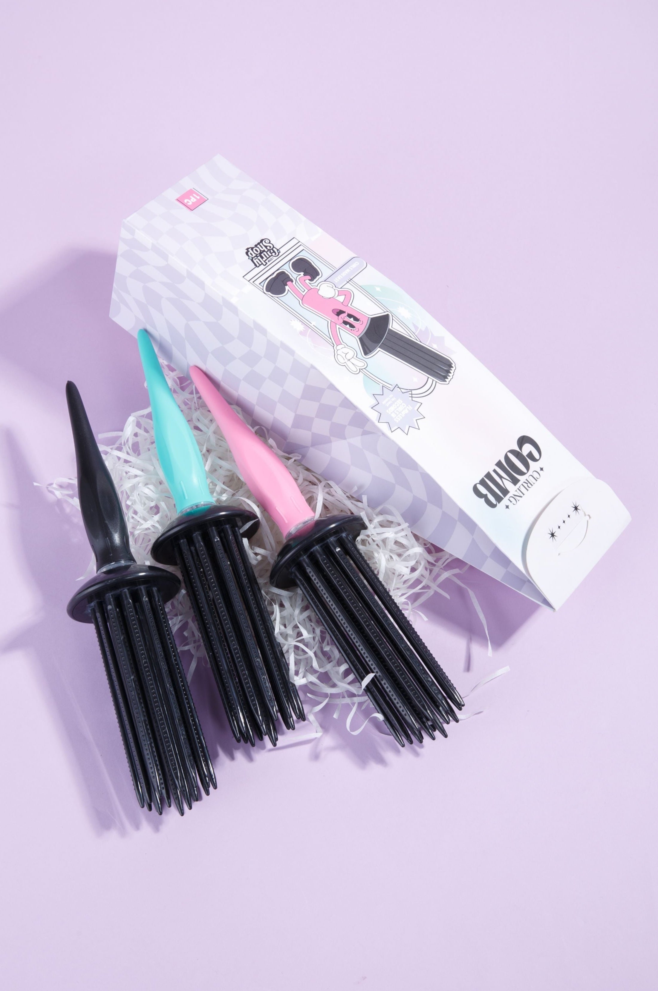 Teal Curling Comb